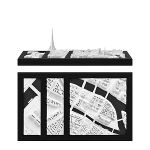 Paris Trio: Paris - Eiffel Tower, Paris - Arc de Triomphe, Paris - Notre Dame CUBE 3D city models - CITYFRAMES